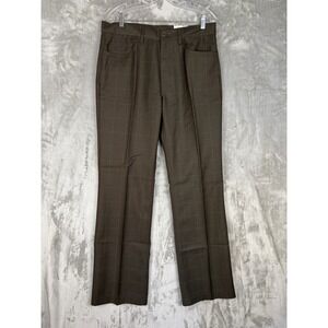 Perry Ellis Men‎ Charcoal Plaid Dress Pants Style MB5900X Waist 32 Length 32